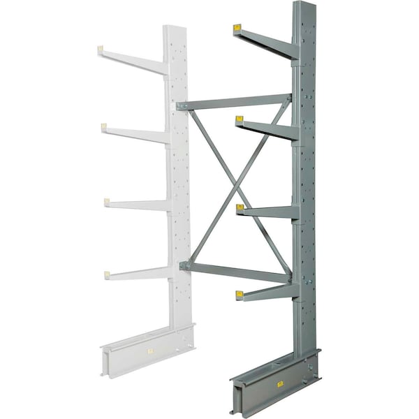 Global Industrial Single Sided Heavy Duty Cantilever Add-On Rack, 2in Lip, 48inWx38inDx96inH 320822A - main